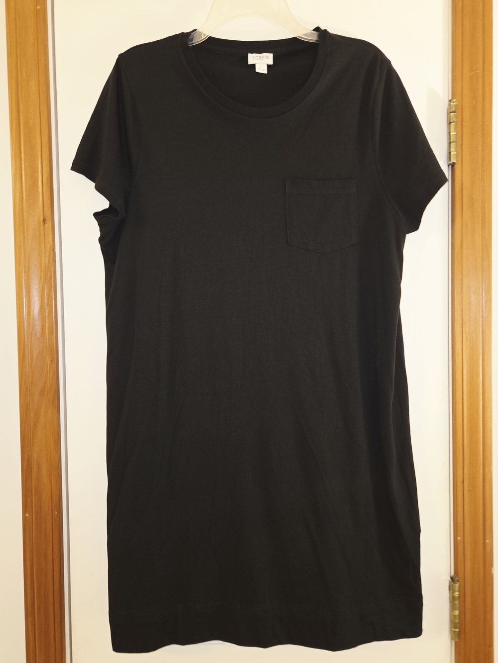 J. Crew Black Short-Sleeve Pocket Tee Dress